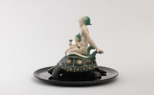 Helen König Scavini : Lenci, Torino, 1940 ca Mamma Sirena  - Asta Vetri e Ceramiche del '900 - Associazione Nazionale - Case d'Asta italiane