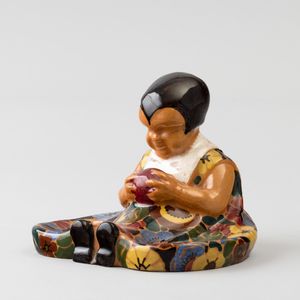 Davide Fabbri : La Salamandra, Perugia, 1923-30<BR>modello Domenico Baccarini  - Asta Vetri e Ceramiche del '900 - Associazione Nazionale - Case d'Asta italiane