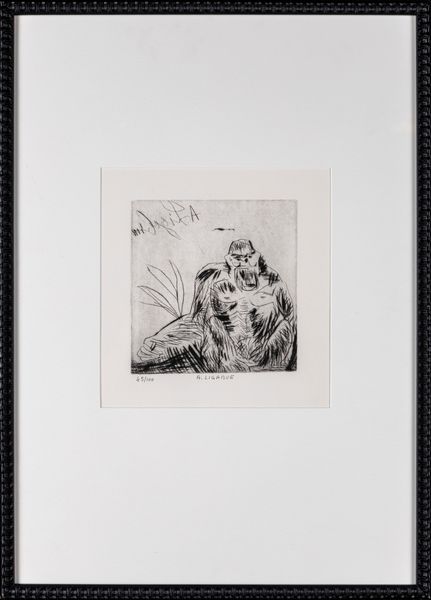 Antonio Ligabue : Il gorille  - Asta Arte moderna e contemporanea - Associazione Nazionale - Case d'Asta italiane