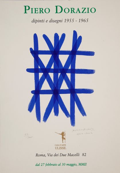 PIERO DORAZIO : Senza titolo  - Asta Arte moderna e contemporanea - Associazione Nazionale - Case d'Asta italiane