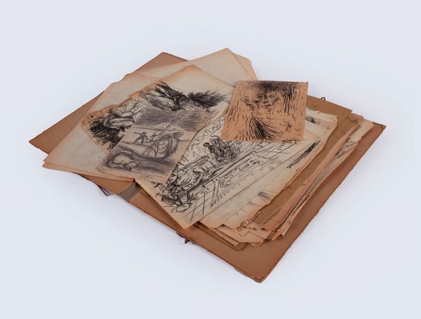 Francesco Dal Pozzo : Cartella contenente 37 disegni  - Asta Arte moderna e contemporanea - Associazione Nazionale - Case d'Asta italiane