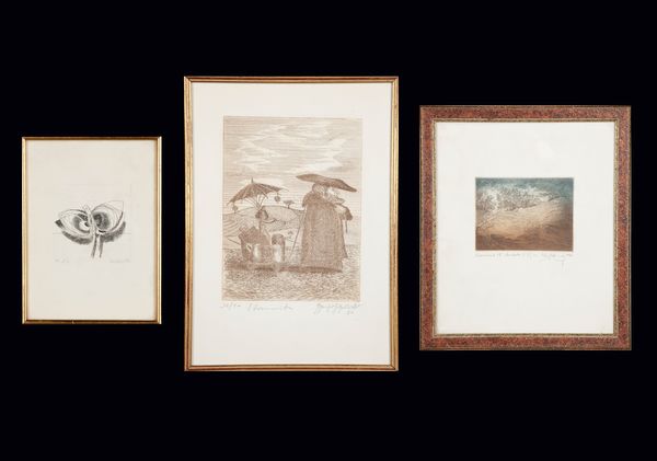 Anonimo del XX secolo : Lotto di 3 acquaforti  - Asta Arte moderna e contemporanea - Associazione Nazionale - Case d'Asta italiane