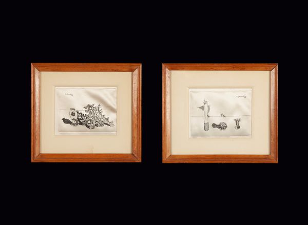 Lotto di 2 acquaforti  - Asta Arte moderna e contemporanea - Associazione Nazionale - Case d'Asta italiane