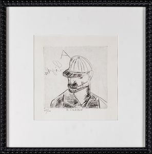 Antonio Ligabue - Autoritratto con cappello