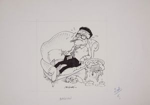 Anonimo del XX secolo : Lotto di Cinque illustrazioni  - Asta Arte moderna e contemporanea - Associazione Nazionale - Case d'Asta italiane