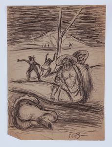 Francesco Dal Pozzo : Cartella contenente 37 disegni  - Asta Arte moderna e contemporanea - Associazione Nazionale - Case d'Asta italiane