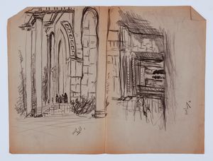 Francesco Dal Pozzo : Cartella contenente 37 disegni  - Asta Arte moderna e contemporanea - Associazione Nazionale - Case d'Asta italiane