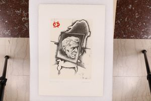 Giuseppe Guerreschi : Senza titolo  - Asta Arte moderna e contemporanea - Associazione Nazionale - Case d'Asta italiane