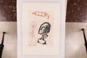 Giuseppe Guerreschi : Senza titolo  - Asta Arte moderna e contemporanea - Associazione Nazionale - Case d'Asta italiane