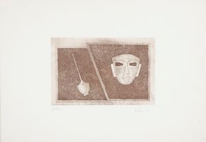 Anonimo del XX secolo : Coppia di acquaforti raffiguranti maschere  - Asta Arte moderna e contemporanea - Associazione Nazionale - Case d'Asta italiane