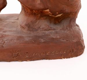 Enrico Mazzolani : Figura di donna  - Asta Arte moderna e contemporanea - Associazione Nazionale - Case d'Asta italiane