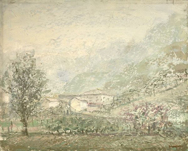 Paesaggio  - Asta Libri illustrati e Arte Moderna, Contemporanea e Dipinti del XIX secolo - Associazione Nazionale - Case d'Asta italiane