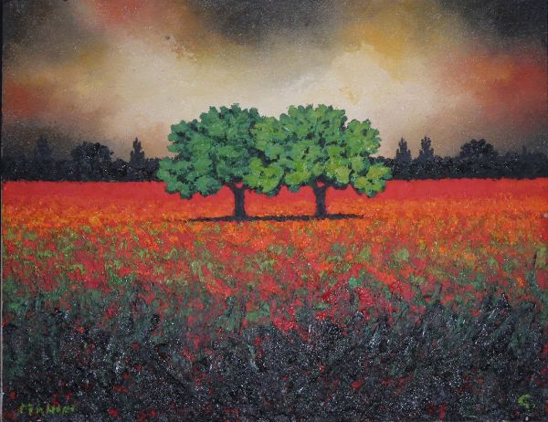 Campo di papaveri, 1999  - Asta Libri illustrati e Arte Moderna, Contemporanea e Dipinti del XIX secolo - Associazione Nazionale - Case d'Asta italiane