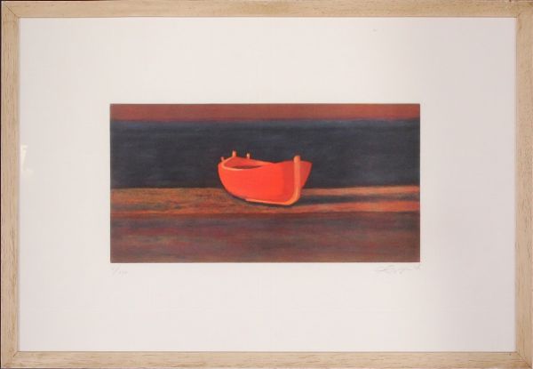Barca rossa  - Asta Libri illustrati e Arte Moderna, Contemporanea e Dipinti del XIX secolo - Associazione Nazionale - Case d'Asta italiane