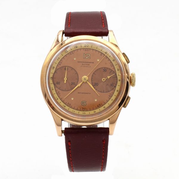 Cronograph Suisse, orologio cronografo bicompax vintage da polso  - Asta Orologi da polso Web Only - Associazione Nazionale - Case d'Asta italiane