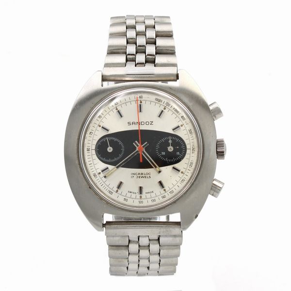 Sandoz Space, orologio cronografo bicompax vintage da polso  - Asta Orologi da polso Web Only - Associazione Nazionale - Case d'Asta italiane