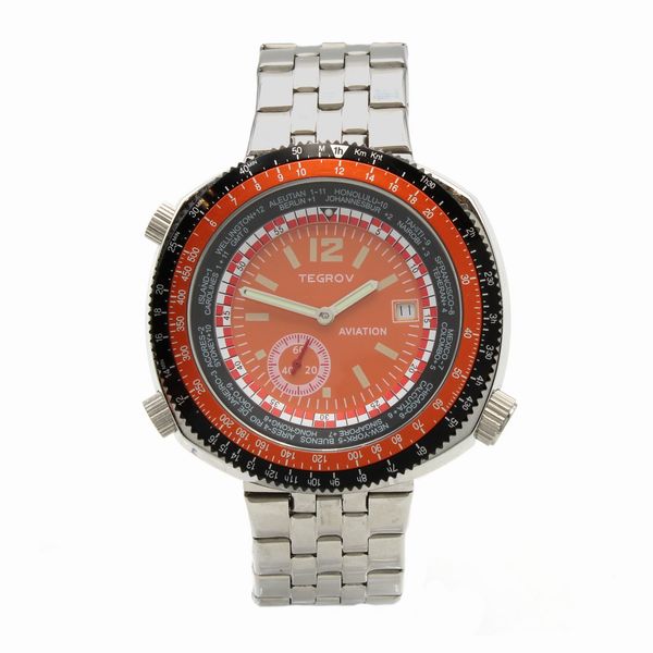 Tegrov Aviation, orologio vintage da polso  - Asta Orologi da polso Web Only - Associazione Nazionale - Case d'Asta italiane
