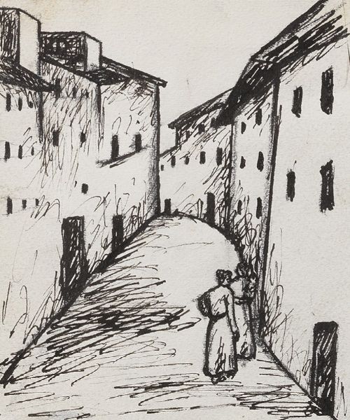 Sei disegni per Il Bargello  - Asta Arte moderna, contemporanea e grafica  - Associazione Nazionale - Case d'Asta italiane