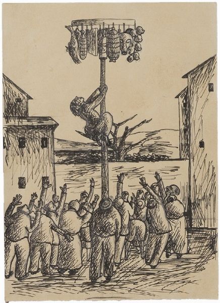 Sei disegni per Il Bargello  - Asta Arte moderna, contemporanea e grafica  - Associazione Nazionale - Case d'Asta italiane