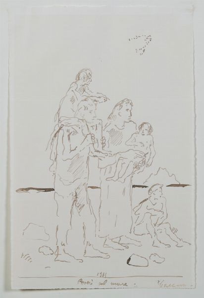 Poveri sul mare  - Asta Arte moderna, contemporanea e grafica  - Associazione Nazionale - Case d'Asta italiane