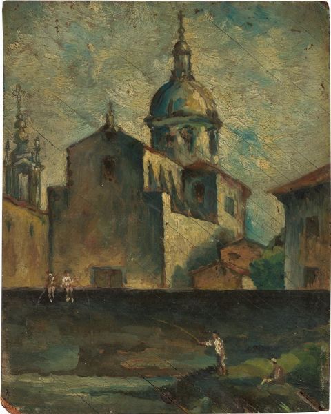 Bozzetto della Chiesa di Cestello  - Asta Arte moderna, contemporanea e grafica  - Associazione Nazionale - Case d'Asta italiane