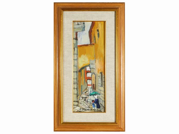 Rodolfo Marma : Vicolo degli Altoviti 1990  - Asta Arte Moderna e Contemporanea - Associazione Nazionale - Case d'Asta italiane