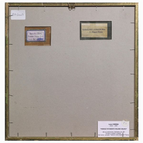 CHESSA MAURO : LUCA CHESSA  - Asta Arte moderna e contemporanea  - Associazione Nazionale - Case d'Asta italiane