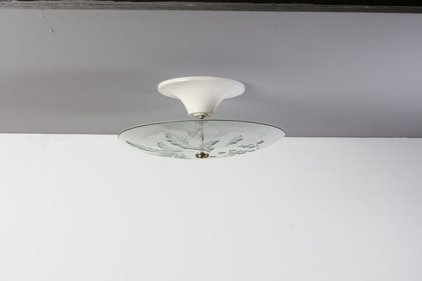 CHIESA PIETRO (1892 - 1948) : Lampada a plafoniera per Fontana Arte  - Asta Asta 397 | DESIGN E ARTI DECORATIVE DEL NOVECENTO Online - Associazione Nazionale - Case d'Asta italiane