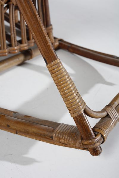 CARMINATI LIO : attribuito. Poltrona a dondolo per Casa & Giardino  - Asta Asta 397 | DESIGN E ARTI DECORATIVE DEL NOVECENTO Online - Associazione Nazionale - Case d'Asta italiane