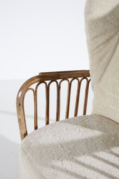 CARMINATI LIO : attribuito. Poltrona a dondolo per Casa & Giardino  - Asta Asta 397 | DESIGN E ARTI DECORATIVE DEL NOVECENTO Online - Associazione Nazionale - Case d'Asta italiane