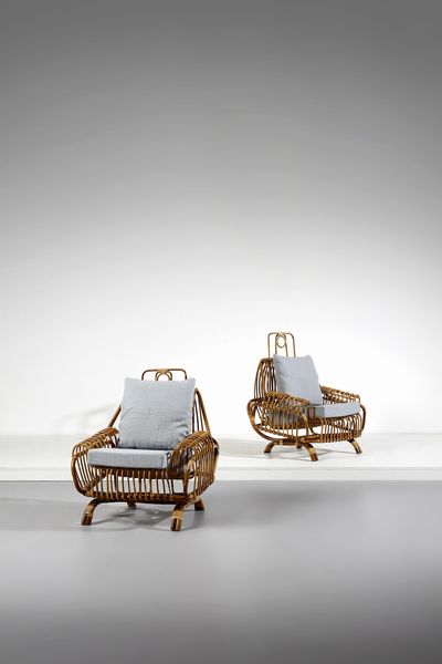 TRAVASA GIOVANNI : Coppia di poltrone Antonietta per Bonacina  - Asta Asta 397 | DESIGN E ARTI DECORATIVE DEL NOVECENTO Online - Associazione Nazionale - Case d'Asta italiane