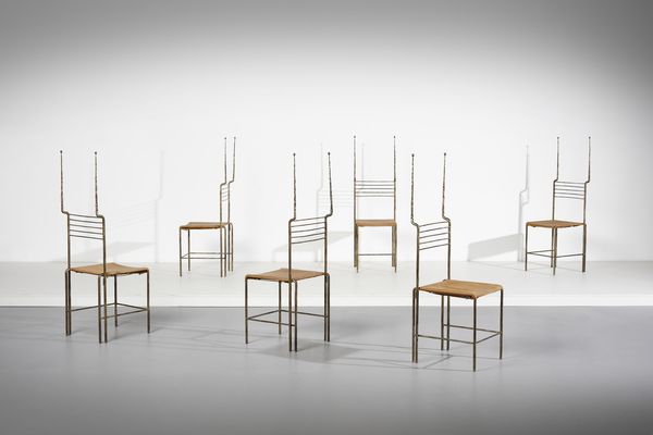 MARSURA SALVINO (n. 1938) : Sei sedie  - Asta Asta 397 | DESIGN E ARTI DECORATIVE DEL NOVECENTO Online - Associazione Nazionale - Case d'Asta italiane