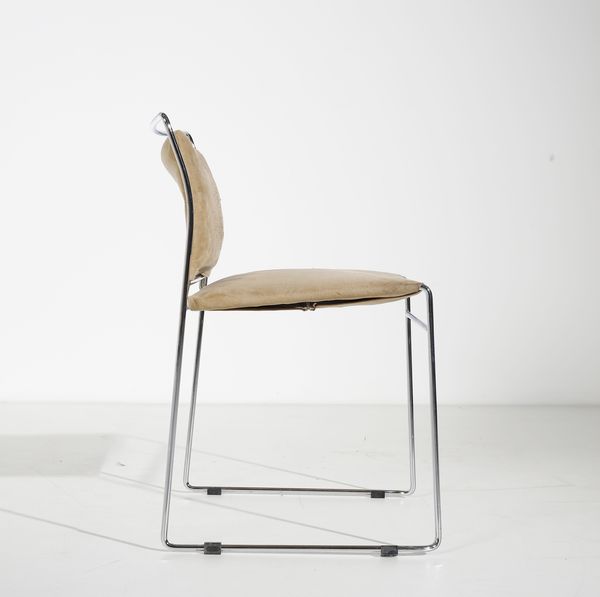 TAKAHAMA KAZUHIDE (n. 1930) : Sei sedie Tulu per Gavina  - Asta Asta 397 | DESIGN E ARTI DECORATIVE DEL NOVECENTO Online - Associazione Nazionale - Case d'Asta italiane