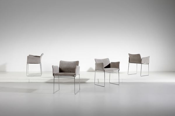 TAKAHAMA KAZUHIDE (n. 1930) : Quattro poltroncine Maja per Simon Gavina  - Asta Asta 397 | DESIGN E ARTI DECORATIVE DEL NOVECENTO Online - Associazione Nazionale - Case d'Asta italiane