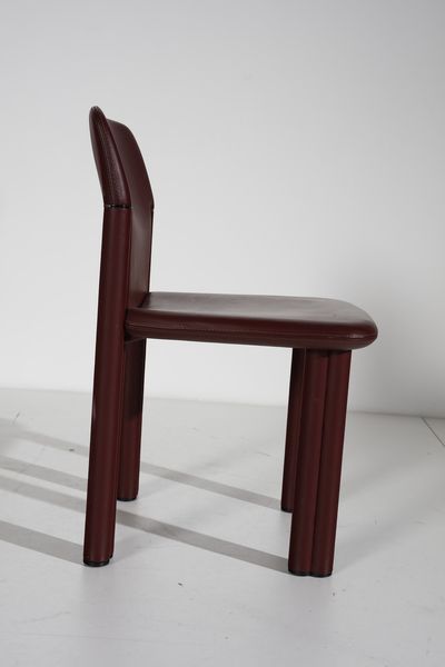 SCARPA AFRA (1937 -2011) & TOBIA (n. 1935) : Otto sedie Caia per Meritalia B&B  - Asta Asta 397 | DESIGN E ARTI DECORATIVE DEL NOVECENTO Online - Associazione Nazionale - Case d'Asta italiane