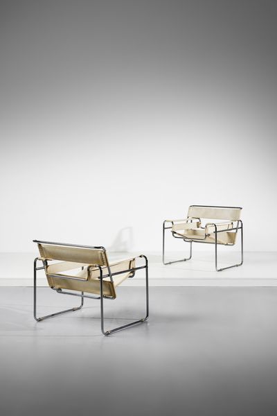 BREUER MARCEL LAJOS (1902 - 1981) : Coppia di poltrone per Gavina  - Asta Asta 397 | DESIGN E ARTI DECORATIVE DEL NOVECENTO Online - Associazione Nazionale - Case d'Asta italiane