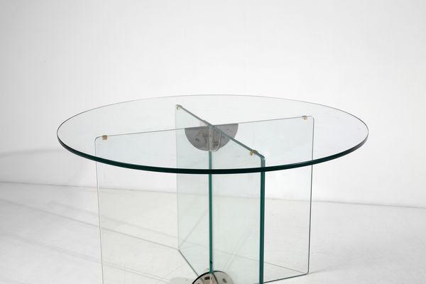 CRISTAL ART : attribuito. Tavolo  - Asta Asta 397 | DESIGN E ARTI DECORATIVE DEL NOVECENTO Online - Associazione Nazionale - Case d'Asta italiane