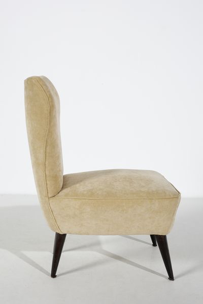 LINA BO BARDI & CARLO PAGANI : attribuito. Coppia di poltrone  - Asta Asta 397 | DESIGN E ARTI DECORATIVE DEL NOVECENTO Online - Associazione Nazionale - Case d'Asta italiane