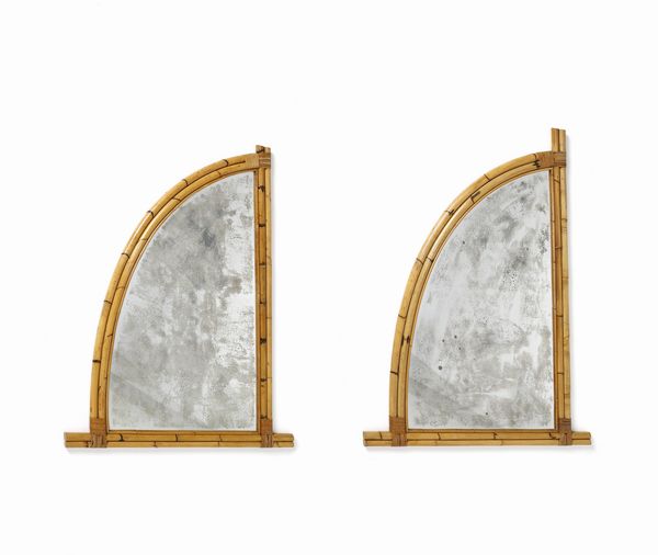 MANIFATTURA ITALIANA : Coppia di specchi  - Asta Asta 397 | DESIGN E ARTI DECORATIVE DEL NOVECENTO Online - Associazione Nazionale - Case d'Asta italiane