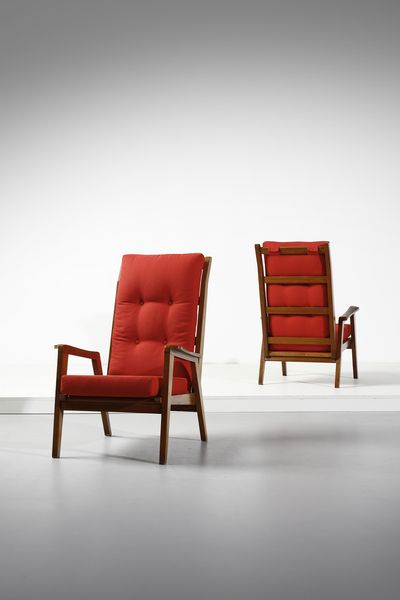 MANIFATTURA ITALIANA : Coppia di poltroncine  - Asta Asta 397 | DESIGN E ARTI DECORATIVE DEL NOVECENTO Online - Associazione Nazionale - Case d'Asta italiane