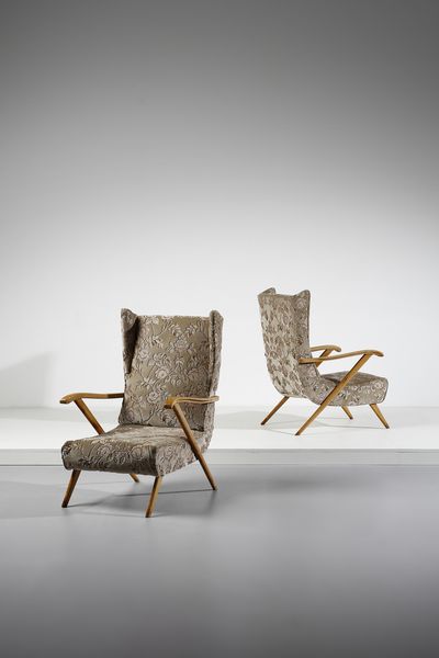 MANIFATTURA ITALIANA : Coppia di poltrone  - Asta Asta 397 | DESIGN E ARTI DECORATIVE DEL NOVECENTO Online - Associazione Nazionale - Case d'Asta italiane