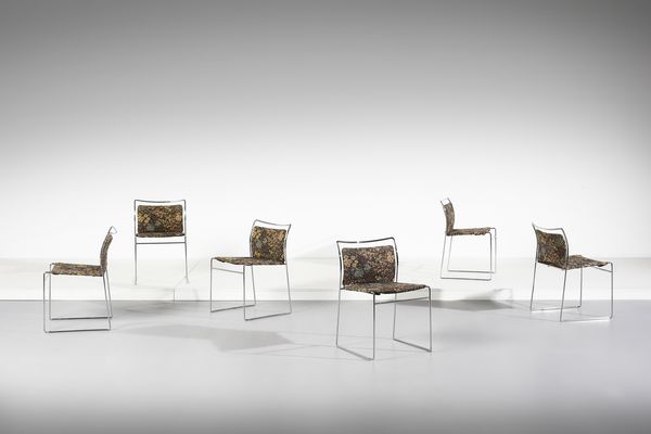 TAKAHAMA KAZUHIDE (n. 1930) : Sei sedie Tulu per Gavina  - Asta Asta 397 | DESIGN E ARTI DECORATIVE DEL NOVECENTO Online - Associazione Nazionale - Case d'Asta italiane