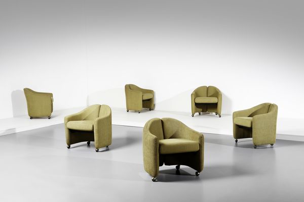 GERLI EUGENIO (n. 1923) : Sei poltroncine PS142 per Tecno  - Asta Asta 397 | DESIGN E ARTI DECORATIVE DEL NOVECENTO Online - Associazione Nazionale - Case d'Asta italiane