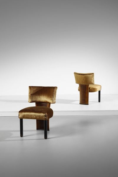 BORSANI OSVALDO (1911 - 1985) : attribuito. Coppia di poltroncine  - Asta Asta 397 | DESIGN E ARTI DECORATIVE DEL NOVECENTO Online - Associazione Nazionale - Case d'Asta italiane