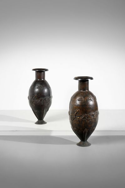 BRAGALINI ANGELO (1913 - 1994) : Coppia di grandi vasi  - Asta Asta 397 | DESIGN E ARTI DECORATIVE DEL NOVECENTO Online - Associazione Nazionale - Case d'Asta italiane