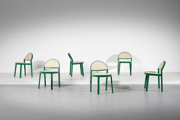 DE PAS , D'URBINO e LOMAZZI : Sei sedie Pluto per Bonacina  - Asta Asta 397 | DESIGN E ARTI DECORATIVE DEL NOVECENTO Online - Associazione Nazionale - Case d'Asta italiane