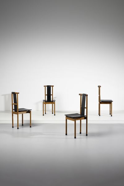 GIGI & PEPE TANZI : Quattro sedie Tab� per Pozzi & Verga  - Asta Asta 397 | DESIGN E ARTI DECORATIVE DEL NOVECENTO Online - Associazione Nazionale - Case d'Asta italiane