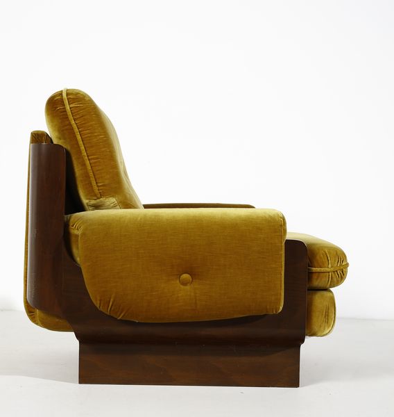 BUZZI FERDINANDO (1931 - 2021) : attribuito. Coppia di poltrone per Brunati  - Asta Asta 397 | DESIGN E ARTI DECORATIVE DEL NOVECENTO Online - Associazione Nazionale - Case d'Asta italiane