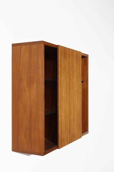 LA PERMANENTE MOBILI CANTU� : attribuito. Mobile bar con tre sgabelli  - Asta Asta 397 | DESIGN E ARTI DECORATIVE DEL NOVECENTO Online - Associazione Nazionale - Case d'Asta italiane