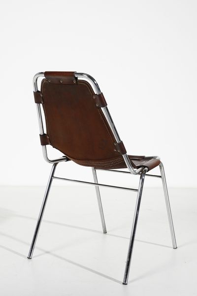 PERRIAND CHARLOTTE  (1903 - 1999) : Coppia di sedie Les Arcs  - Asta Asta 397 | DESIGN E ARTI DECORATIVE DEL NOVECENTO Online - Associazione Nazionale - Case d'Asta italiane